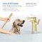 Kibi Cube Floor Mount Tub Filler With Hand Shower - Brushed Gold KTF302BG - alternate 4